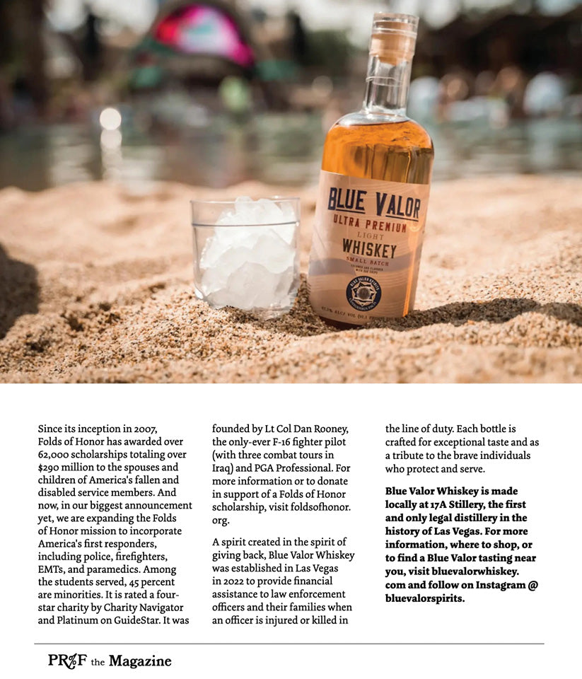 Blue Valor Whiskey Benefitting Folds of Honor