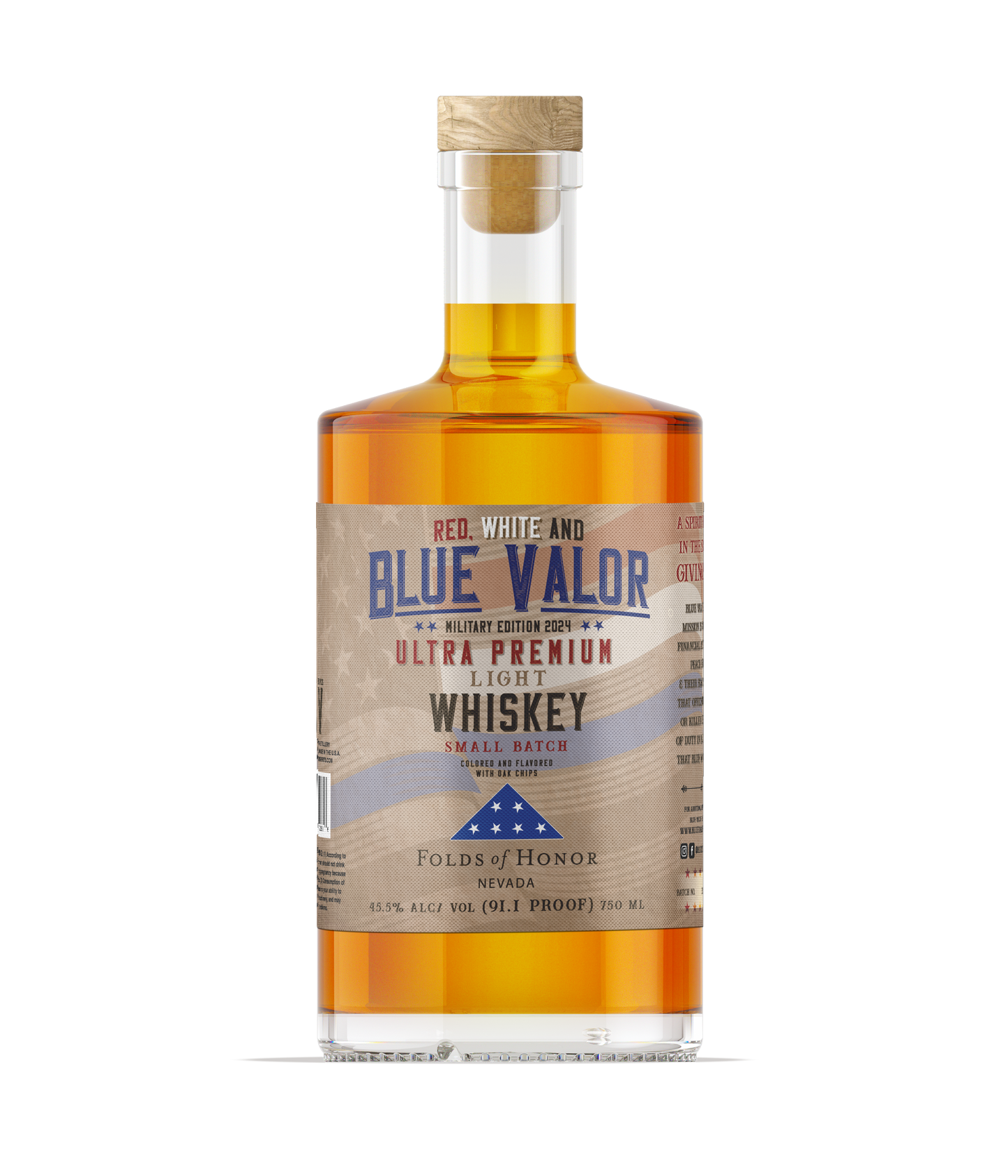 Blue Valor Whiskey Benefitting Folds of Honor
